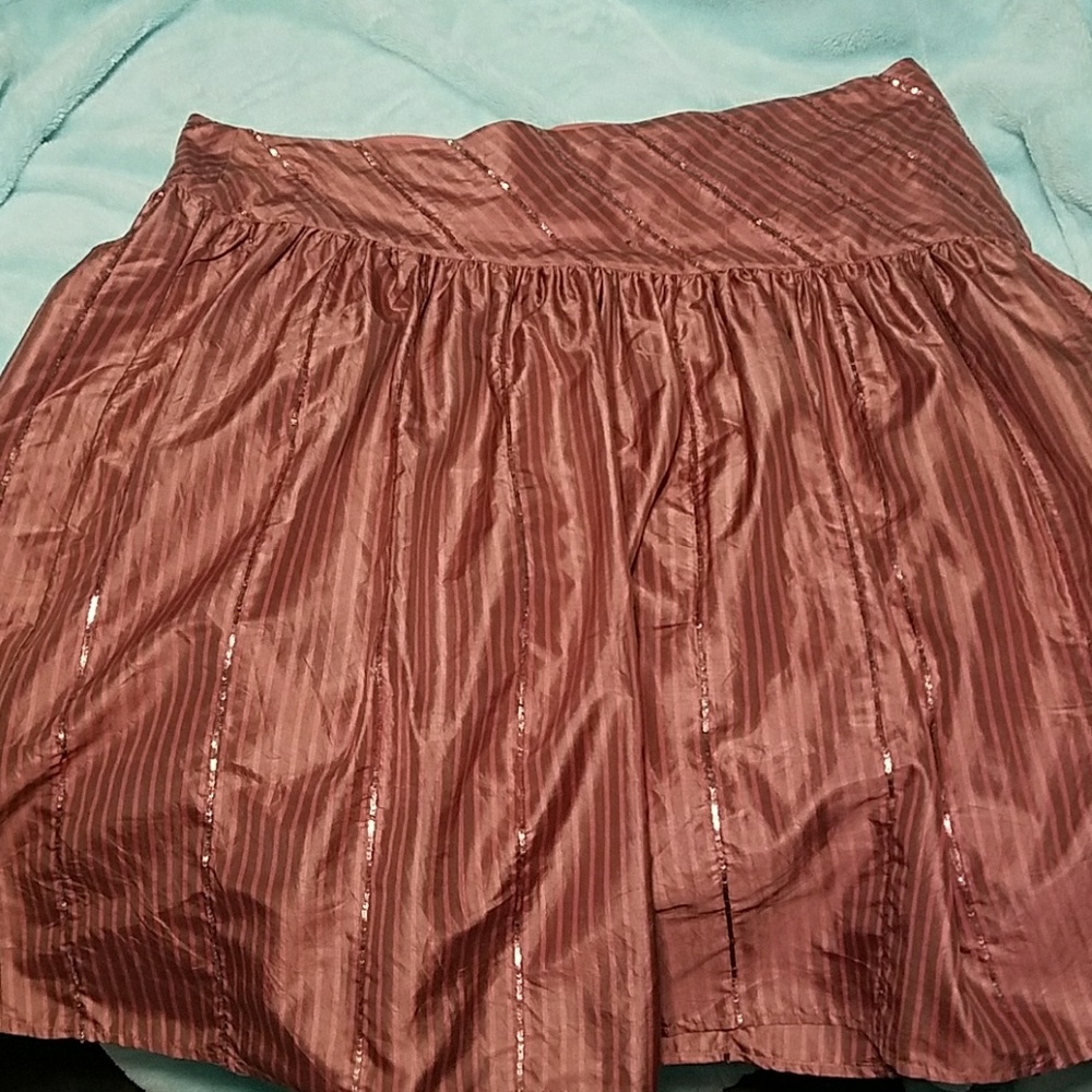 Sequined silk skirt